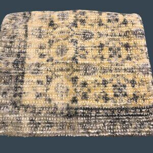 West Elm 20x20 Pillow Cover Wool & Cotton Blend Beige & Gray Geometric Pattern